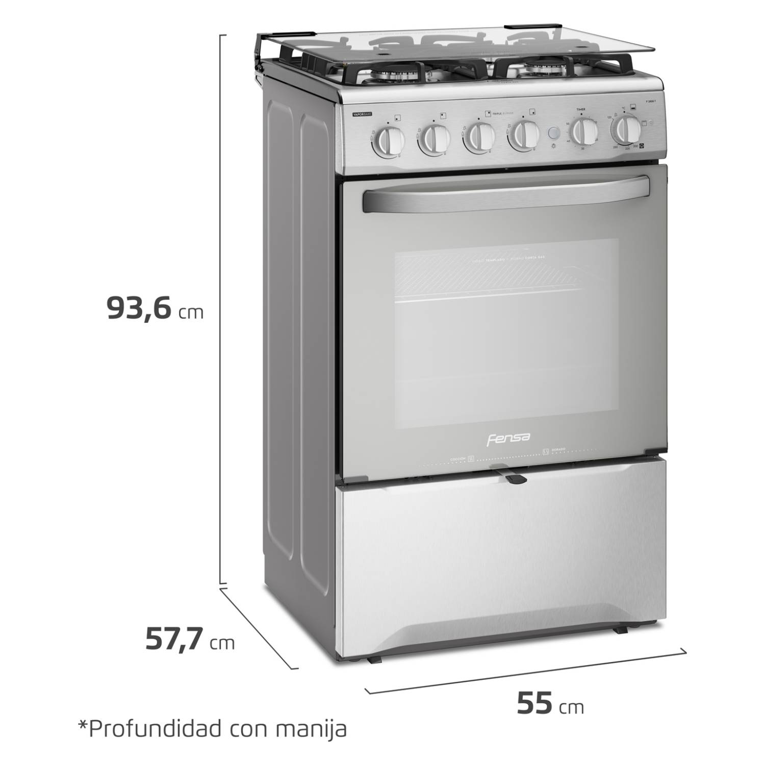 Cocina Fensa 4 Platos Experience con VaporBake – Modelo F2808T