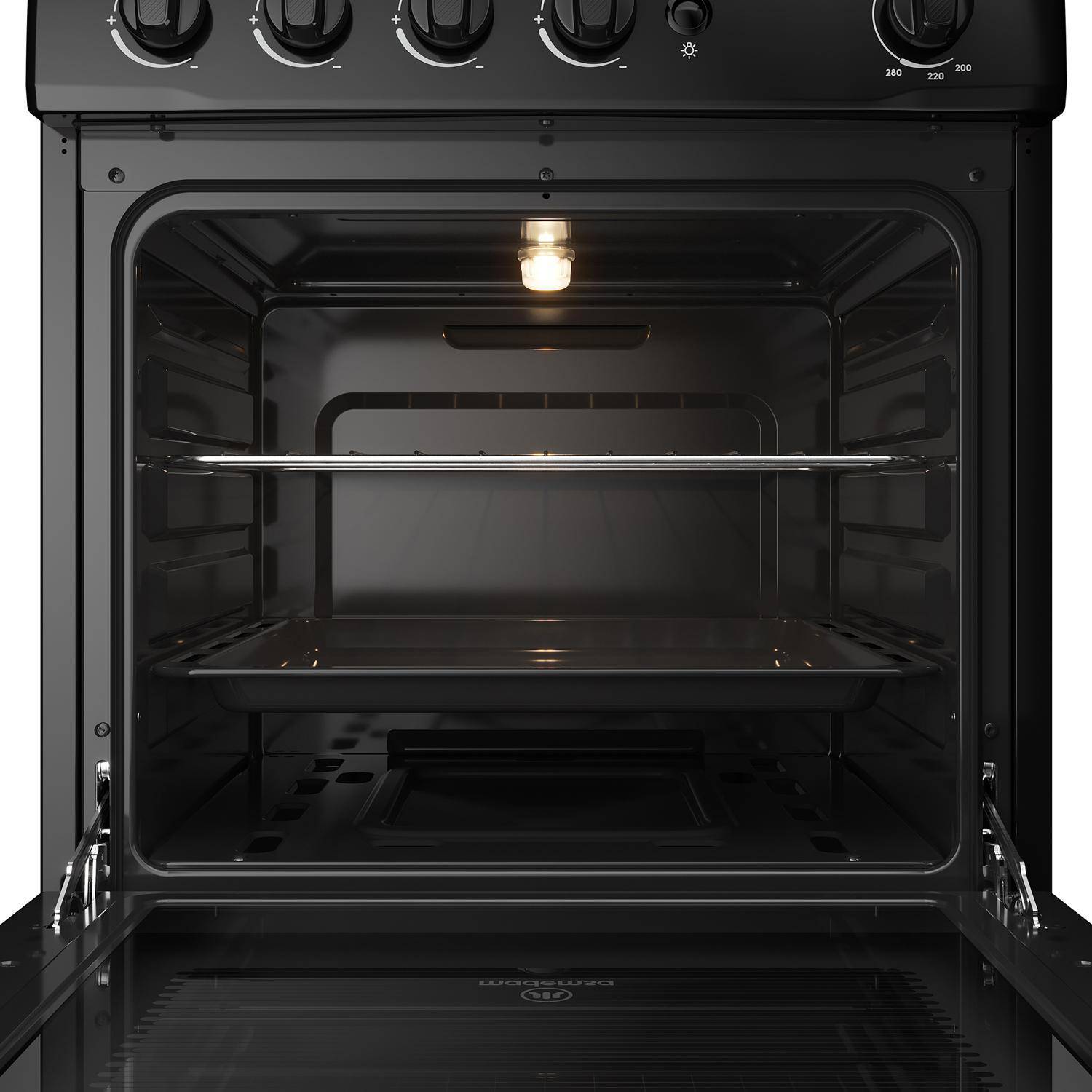 Cocina a gas 4 platos negra 65 litros - descuento especial