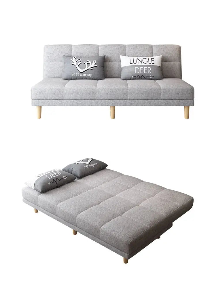 Sofá Cama Elegante Tríplex Plata - La Esencia del Lujo y Confort en Tu Hogar