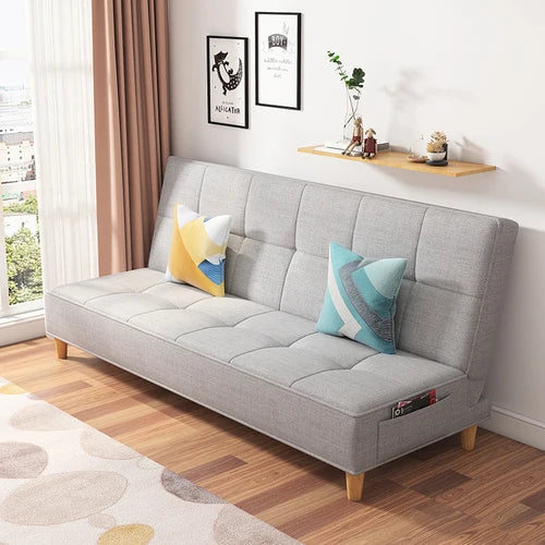 Sofá Cama Elegante Tríplex Plata - La Esencia del Lujo y Confort en Tu Hogar