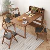Mesa de comedor plegable de madera maciza multifuncional