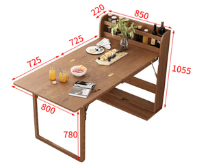 Mesa de comedor plegable de madera maciza multifuncional