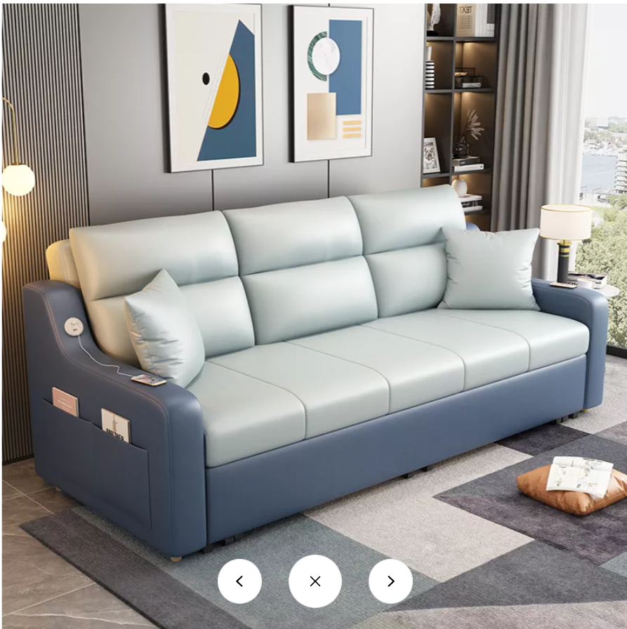 Sofá cama plegable de madera multifuncional para familias