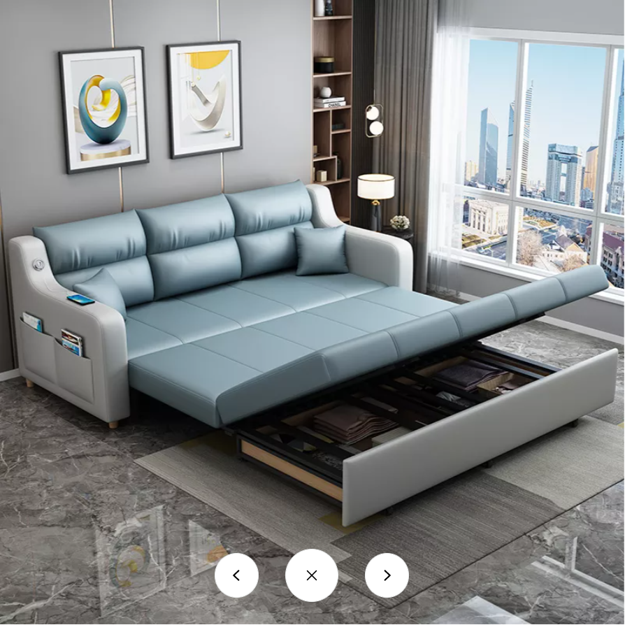 Sofá cama plegable de madera multifuncional para familias