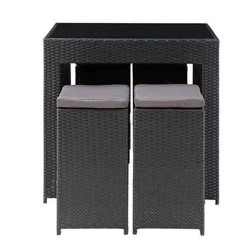 Set Terraza Favatex Bar 4 Personas Gris