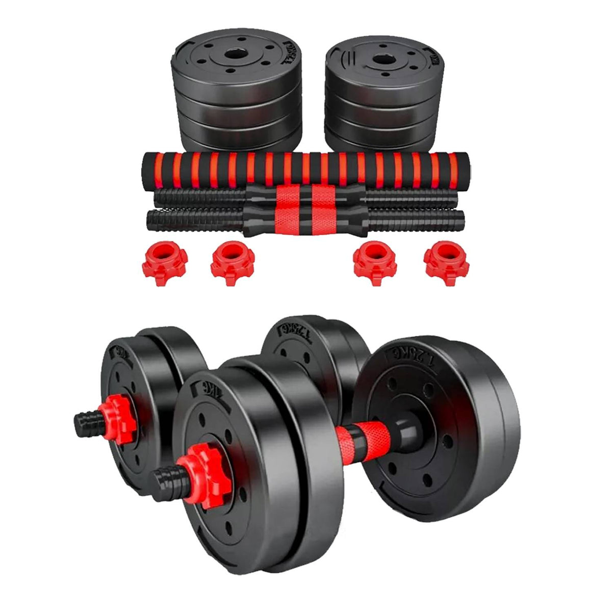 Set Mancuernas Barra Ajustables 10 Kg