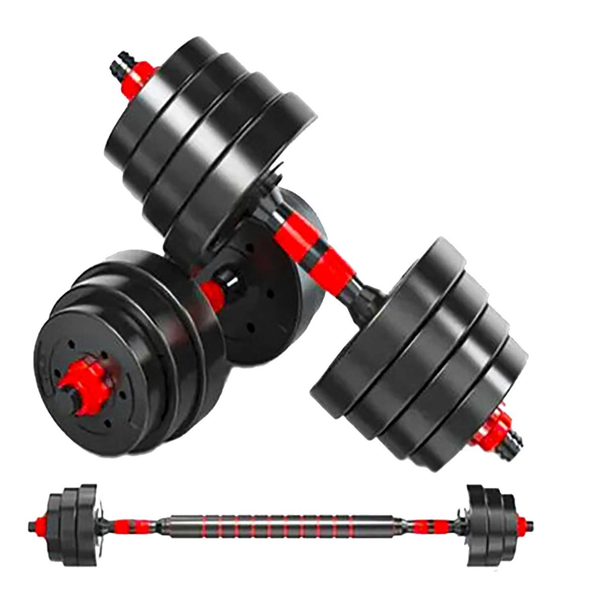 Set Mancuernas Barra Ajustables 30 Kg